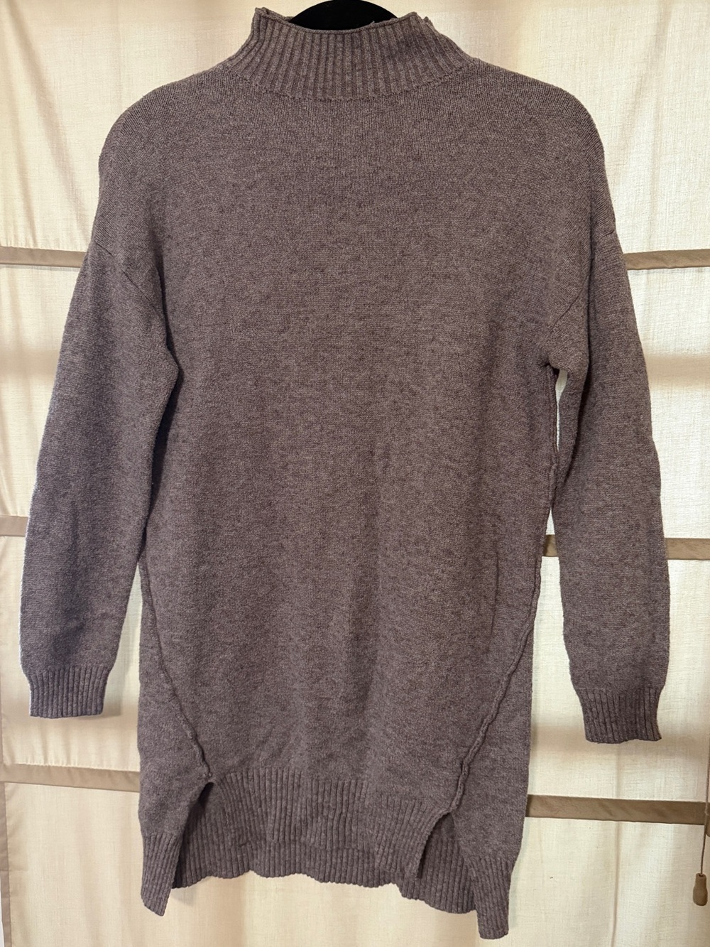 Dreamers Taupe Knit Cowl Turtleneck Sweater